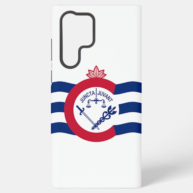 Samsung Galaxy S22 Ultra Case flag of Cincinnati (Back)