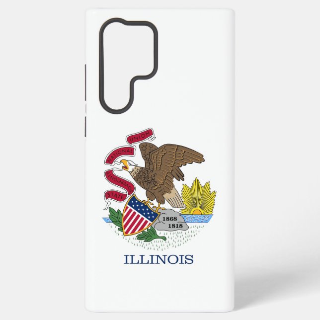 Samsung Galaxy S22 Ultra Case Flag of Illinois (Back)