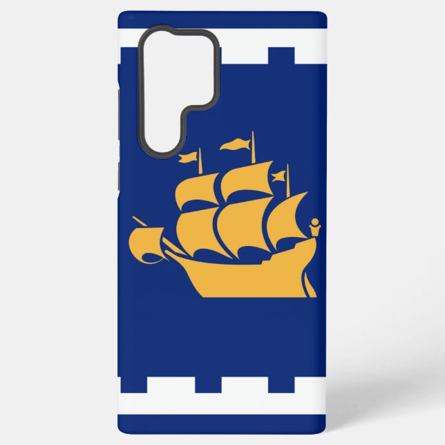 Samsung Galaxy S22 Ultra Case, Quebec City flag Case (Back)