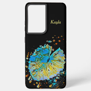 Samsung S21 Ultra Case Water Lily Pod with Black