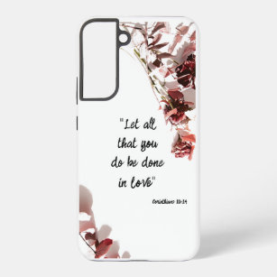 Samsung S22 Phone Case Bible verse on love