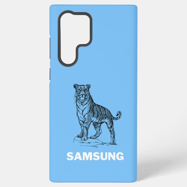 Samsung S22/S23 Cover Featuring a Daring Tiger (Back)