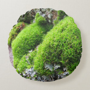 samtig weiches Moos - Kissen Round Pillow