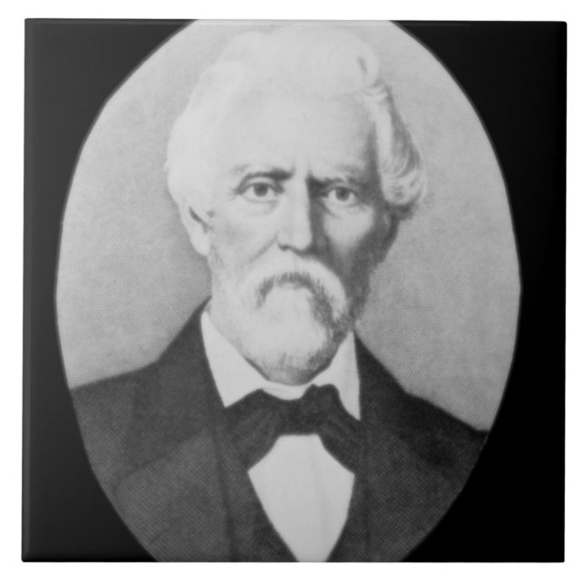 Samuel A. Maverick (1803-70) (b/w photo) Tile (Front)