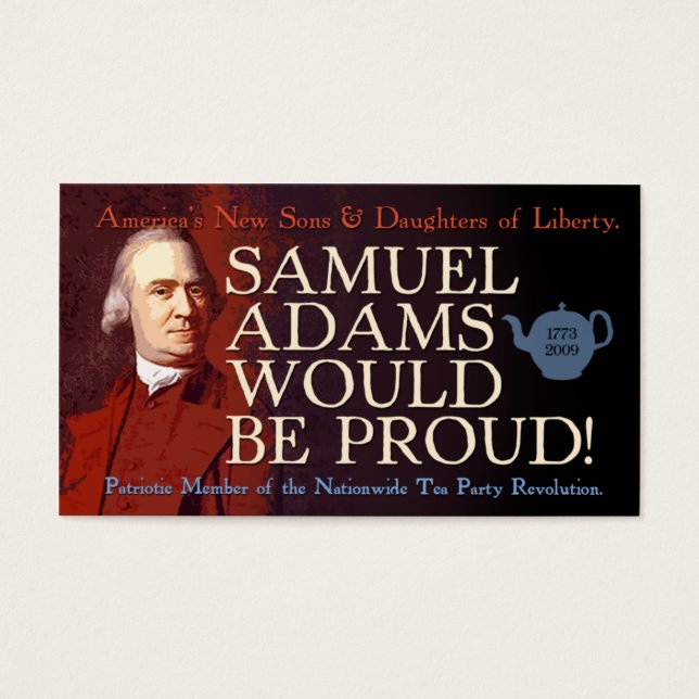 Samuel Adams carte de visite (Devant)