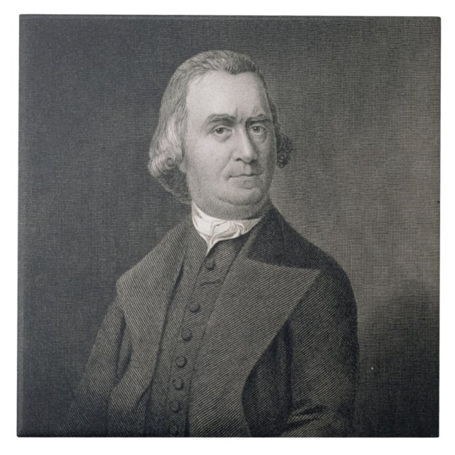 Samuel Adams, engraved by G.F. Storm (fl.c.1834) a Tile (Front)