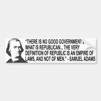 Samuel Adams Quote Bumper Sticker