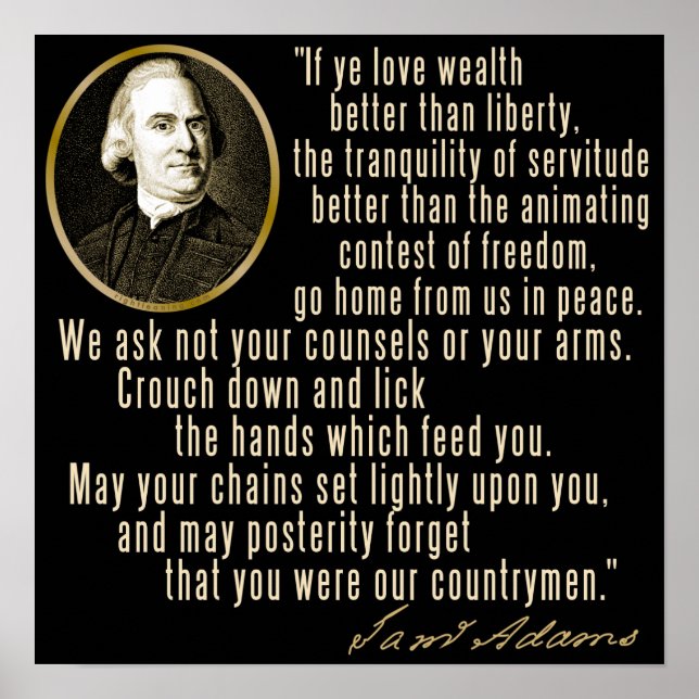 Samuel Adams Quote Poster (Front)