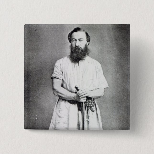 Samuel Baker, 1865 2 Inch Square Button (Front)