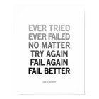 Samuel Beckett poster de citation noir et blanc