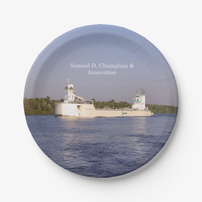 Samuel D. Champlain & Innovation paper plate (Front)