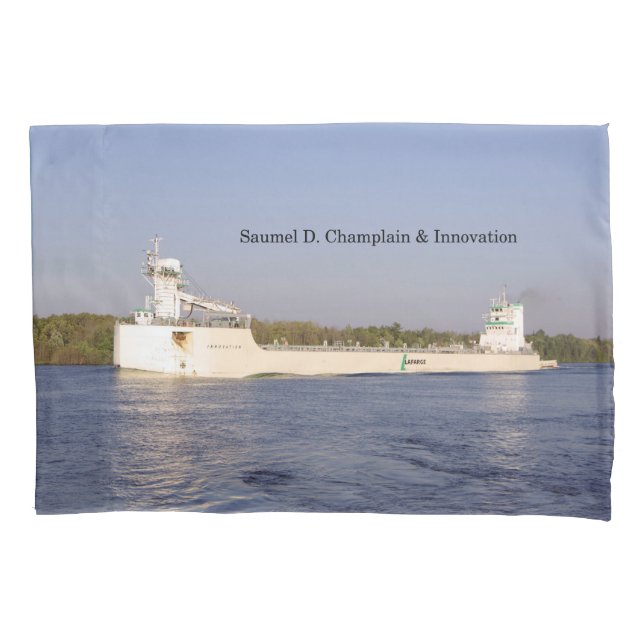Samuel D. Champlain & Innovation pillow case (Front)
