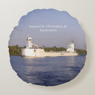Samuel D. Champlain & Innovation round pillow