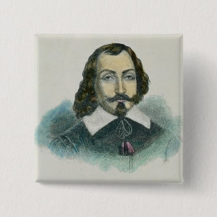 Samuel de Champlain 2 Inch Square Button