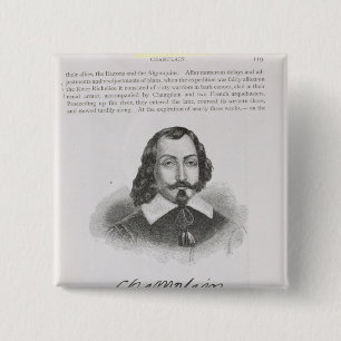 Samuel de Champlain 2 Inch Square Button