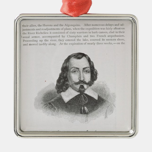 Samuel de Champlain Metal Ornament (Front)