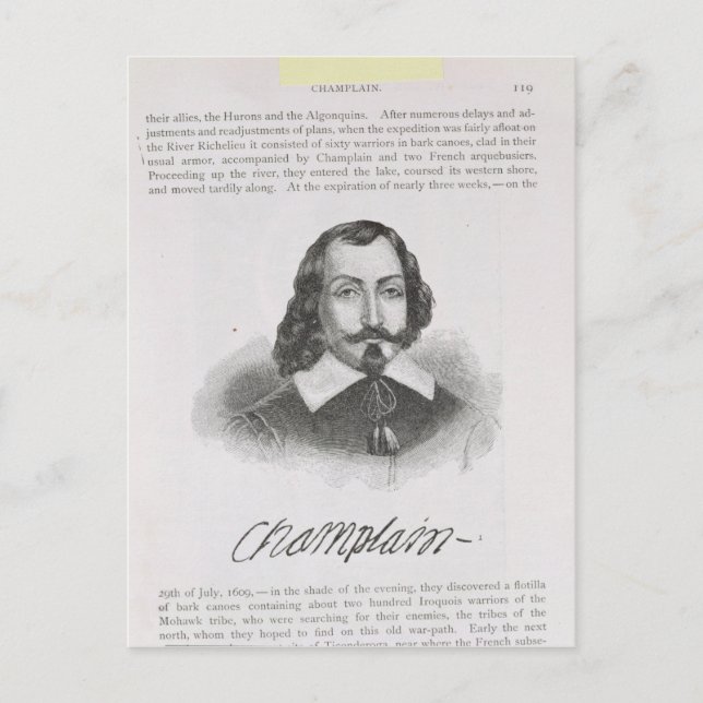 Samuel de Champlain Postcard (Front)