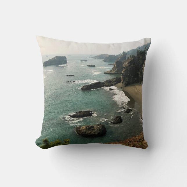 Samuel H. Boardman, Oregon Coast Throw Pillow (Front)