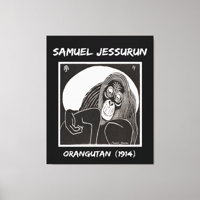 Samuel Jessurun Orangutan (1914) Canvas Print (Front)