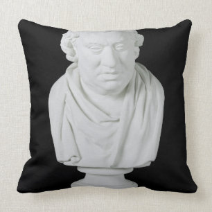 Samuel Johnson (1709-84) 1777 (plaster) Throw Pillow