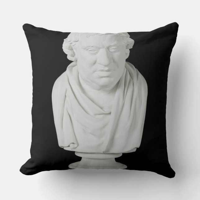 Samuel Johnson (1709-84) 1777 (plaster) Throw Pillow (Front)