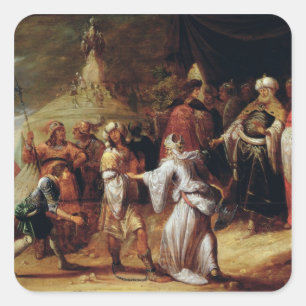Samuel Killing Agag, King of the Amalekites Square Sticker