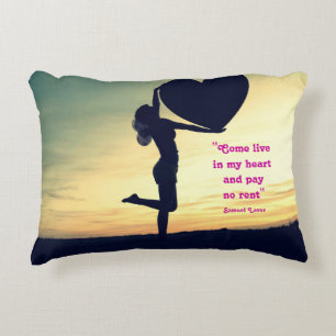 Samuel Lover quote heart love inspiration Case-Mat Accent Pillow