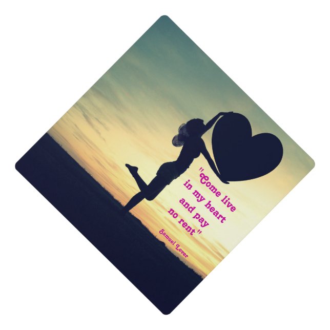 Samuel Lover quote heart love inspiration Case-Mat Graduation Cap Topper (Front)