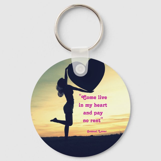 Samuel Lover quote heart love inspiration Case-Mat Keychain (Front)