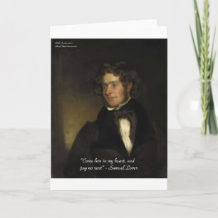 Samuel Lover "Rent Free Heart" Love Quote Gifts Card