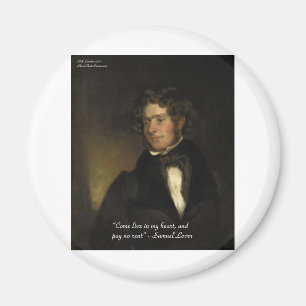 Samuel Lover "Rent Free Heart" Love Quote Gifts Magnet