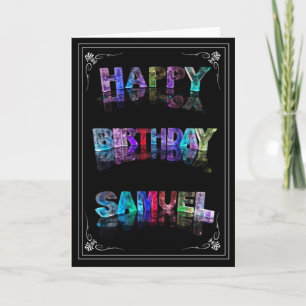 Samuel - Name in Lights greeting card (Photo)
