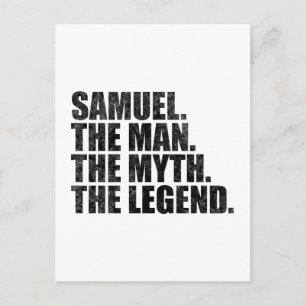 Samuel name, Samuel The Man The Myth The Legend Postcard