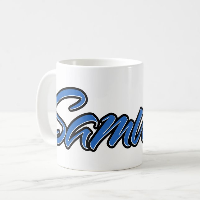 Samuel Prénom Blue Tasse (Devant gauche)