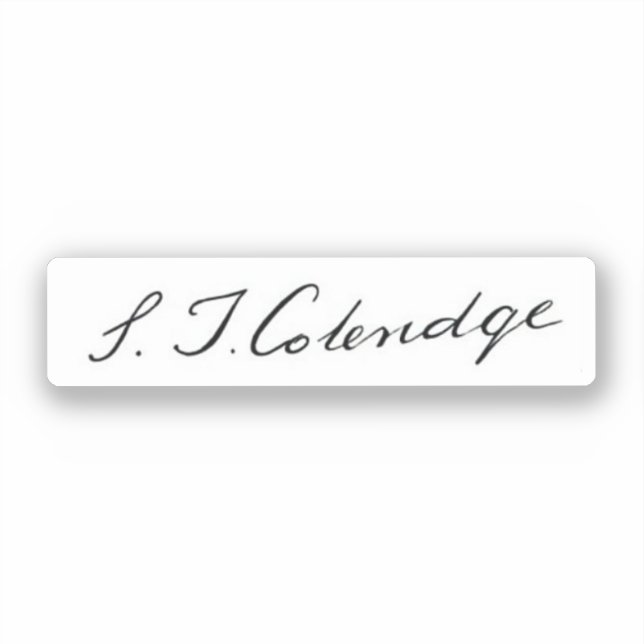 Samuel Taylor Coleridge signature (Front)