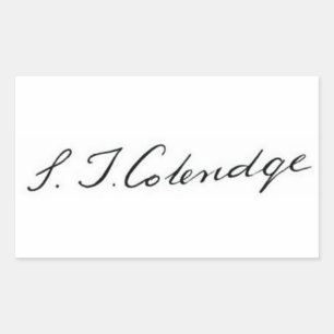 Samuel Taylor Coleridge signature Sticker