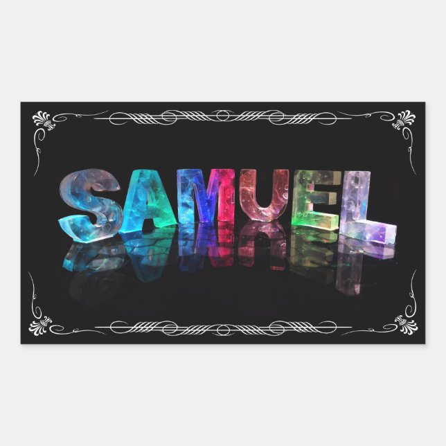 Samuel  - The Name Samuel in 3D Lights (Photograph Sticker (Front)