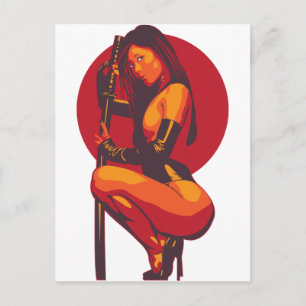 Samurai 11 postcard