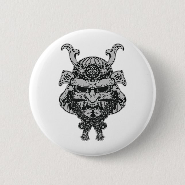 Samurai 2 Inch Round Button (Front)