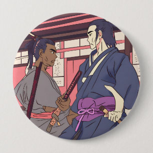 samurai 4 inch round button