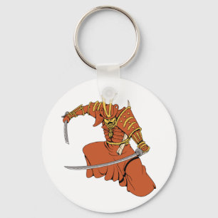 Samurai 6 ~ Ninjas Martial Arts Warrior Fantasy Ar Keychain