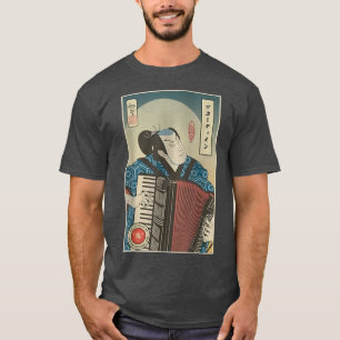 Samurai Accordion Music Ukiyoe Samurai accordionis T-Shirt