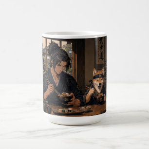 Samurai & Akita Noodle Night Coffee Mug