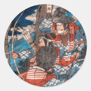 Samurai Ambush Classic Round Sticker