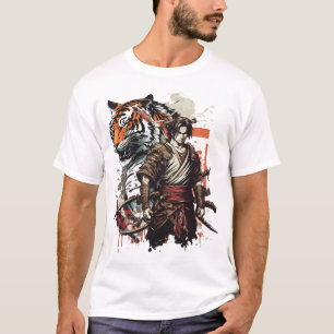 Samurai and the tiger - The perfect union between  T-Shirt