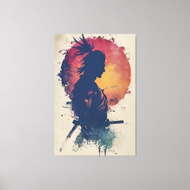 Samurai at Sunset Canvas Print (Front)