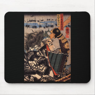 Samurai at War. Beautiful dragon armour. c. 1800's Mouse Pad