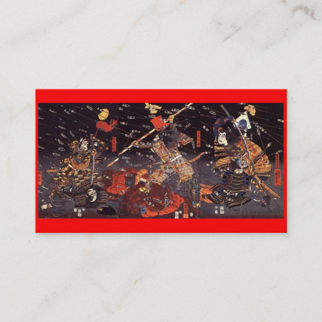 Samurai at War, circa 1800's Business Card. Business Card (Front)