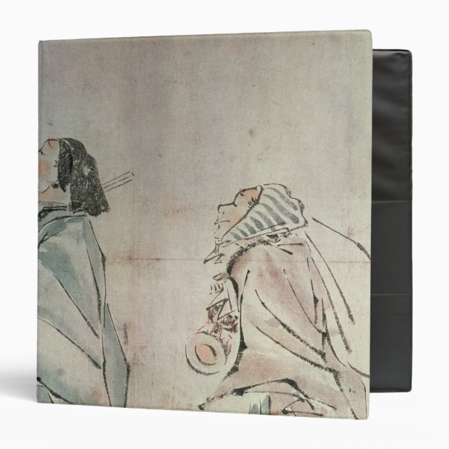 Samurai being followed by a servant binder (Front/Inside)