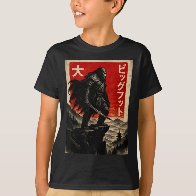 Samurai Bigfoot Graphic Tee Japanese Vintage  (Front)